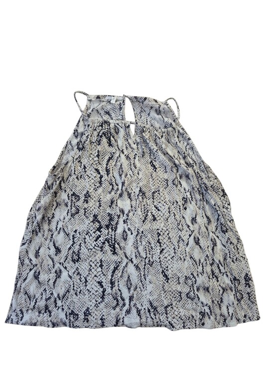 Maurices Tops - Maurices black, cream and white snakeskin halter top. L. EUC.